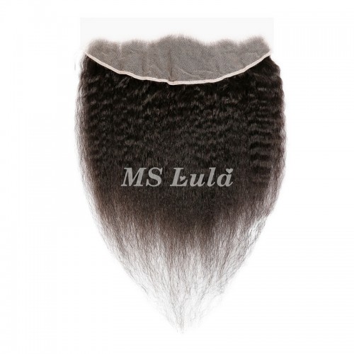 Virgin Human Hair Kinky Straight 13x4 13x6 Transparent Lace Frontal | Human Hair Wig | Lace Front